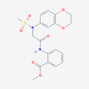 methyl 2-{[N-(2,3-dihydro-1,4-benzodioxin-6-yl)-N-(methylsulfonyl)glycyl]amino}benzoate