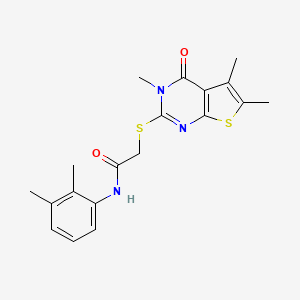 N-(2,3-dimethylphenyl)-2-(3,5,6-trimethyl-4-oxo(3-hydrothiopheno[2,3-d]pyrimid in-2-ylthio))acetamide