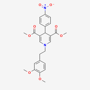 dimethyl 1-[2-(3,4-dimethoxyphenyl)ethyl]-4-(4-nitrophenyl)-1,4-dihydro-3,5-pyridinedicarboxylate