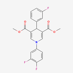 dimethyl 1-(3,4-difluorophenyl)-4-(3-fluorophenyl)-1,4-dihydro-3,5-pyridinedicarboxylate