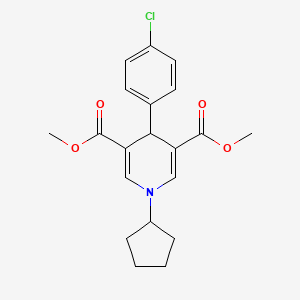 dimethyl 4-(4-chlorophenyl)-1-cyclopentyl-1,4-dihydro-3,5-pyridinedicarboxylate