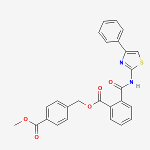 4-(methoxycarbonyl)benzyl 2-{[(4-phenyl-1,3-thiazol-2-yl)amino]carbonyl}benzoate