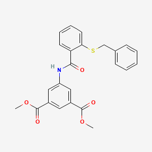 molecular formula C24H21NO5S B3641688 dimethyl 5-{[2-(benzylthio)benzoyl]amino}isophthalate 