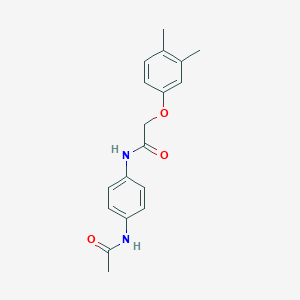 molecular formula C18H20N2O3 B364169 N-[4-(acetylamino)phenyl]-2-(3,4-dimethylphenoxy)acetamide CAS No. 305359-85-7