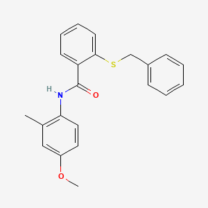 2-(benzylthio)-N-(4-methoxy-2-methylphenyl)benzamide