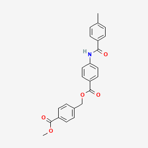 molecular formula C24H21NO5 B3641714 4-(methoxycarbonyl)benzyl 4-[(4-methylbenzoyl)amino]benzoate 