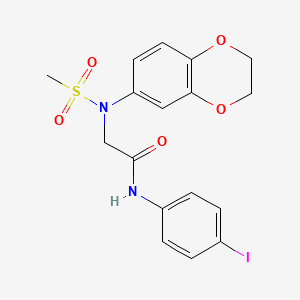 N~2~-(2,3-dihydro-1,4-benzodioxin-6-yl)-N-(4-iodophenyl)-N~2~-(methylsulfonyl)glycinamide