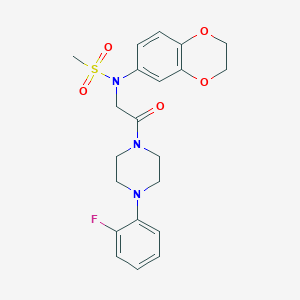 N-(2,3-dihydro-1,4-benzodioxin-6-yl)-N-{2-[4-(2-fluorophenyl)piperazin-1-yl]-2-oxoethyl}methanesulfonamide