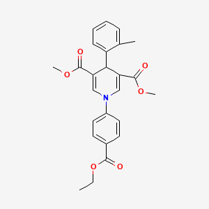 dimethyl 1-[4-(ethoxycarbonyl)phenyl]-4-(2-methylphenyl)-1,4-dihydro-3,5-pyridinedicarboxylate