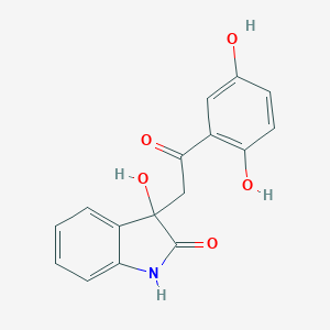 molecular formula C16H13NO5 B364177 3-[2-(2,5-dihydroxyphenyl)-2-oxoethyl]-3-hydroxy-1,3-dihydro-2H-indol-2-one CAS No. 352218-64-5