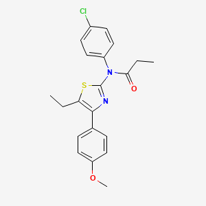 N-(4-chlorophenyl)-N-[5-ethyl-4-(4-methoxyphenyl)-1,3-thiazol-2-yl]propanamide