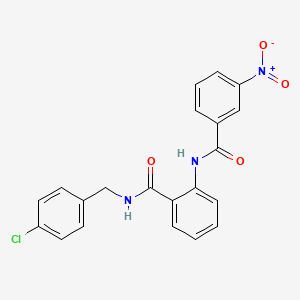 N-[(4-chlorophenyl)methyl]-2-[(3-nitrobenzoyl)amino]benzamide