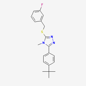 molecular formula C20H22FN3S B3641820 3-(4-tert-butylphenyl)-5-[(3-fluorobenzyl)thio]-4-methyl-4H-1,2,4-triazole 