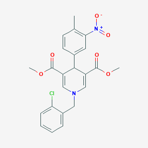 dimethyl 1-(2-chlorobenzyl)-4-(4-methyl-3-nitrophenyl)-1,4-dihydro-3,5-pyridinedicarboxylate