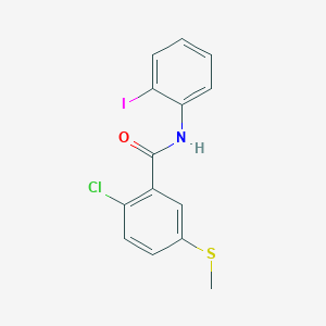 2-chloro-N-(2-iodophenyl)-5-methylsulfanylbenzamide