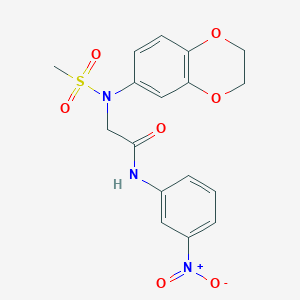 N~2~-(2,3-dihydro-1,4-benzodioxin-6-yl)-N~2~-(methylsulfonyl)-N-(3-nitrophenyl)glycinamide