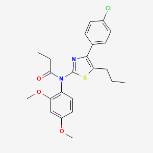 N-[4-(4-chlorophenyl)-5-propyl-1,3-thiazol-2-yl]-N-(2,4-dimethoxyphenyl)propanamide