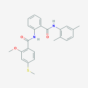 N-(2-{[(2,5-dimethylphenyl)amino]carbonyl}phenyl)-2-methoxy-4-(methylthio)benzamide