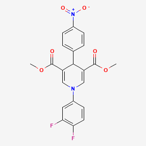 dimethyl 1-(3,4-difluorophenyl)-4-(4-nitrophenyl)-1,4-dihydro-3,5-pyridinedicarboxylate