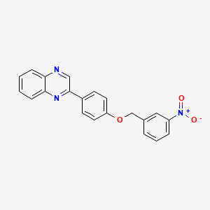 2-{4-[(3-nitrobenzyl)oxy]phenyl}quinoxaline