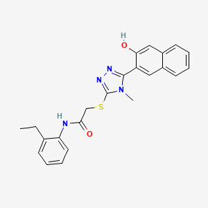 N-(2-ethylphenyl)-2-[[5-(3-hydroxynaphthalen-2-yl)-4-methyl-1,2,4-triazol-3-yl]sulfanyl]acetamide