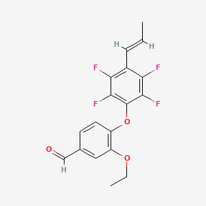 3-ethoxy-4-[2,3,5,6-tetrafluoro-4-[(E)-prop-1-enyl]phenoxy]benzaldehyde