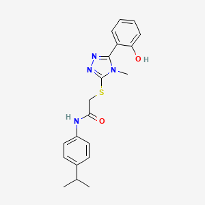 2-[[5-(2-hydroxyphenyl)-4-methyl-1,2,4-triazol-3-yl]sulfanyl]-N-(4-propan-2-ylphenyl)acetamide