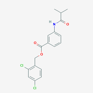 molecular formula C18H17Cl2NO3 B3641929 2,4-dichlorobenzyl 3-(isobutyrylamino)benzoate 