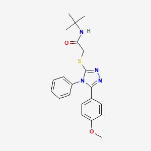 N-(tert-butyl)-2-{[5-(4-methoxyphenyl)-4-phenyl-4H-1,2,4-triazol-3-yl]thio}acetamide