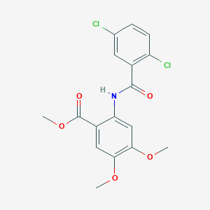 molecular formula C17H15Cl2NO5 B3641949 methyl 2-[(2,5-dichlorobenzoyl)amino]-4,5-dimethoxybenzoate 