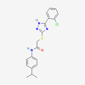 2-{[5-(2-Chlorophenyl)-4H-1,2,4-triazol-3-YL]sulfanyl}-N-[4-(propan-2-YL)phenyl]acetamide