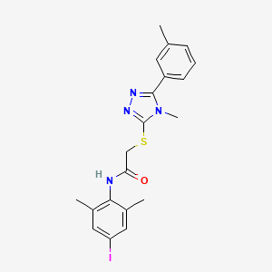 N-(4-iodo-2,6-dimethylphenyl)-2-{[4-methyl-5-(3-methylphenyl)-4H-1,2,4-triazol-3-yl]sulfanyl}acetamide