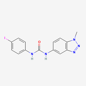 molecular formula C14H12IN5O B3641983 1-(4-Iodophenyl)-3-(1-methylbenzotriazol-5-yl)urea 