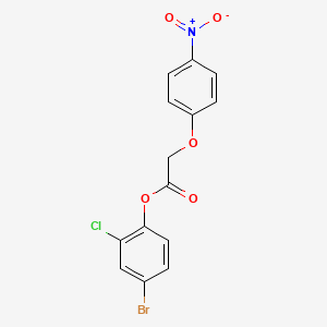 molecular formula C14H9BrClNO5 B3641992 4-bromo-2-chlorophenyl (4-nitrophenoxy)acetate 