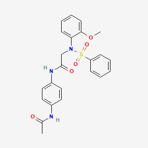 N~1~-[4-(acetylamino)phenyl]-N~2~-(2-methoxyphenyl)-N~2~-(phenylsulfonyl)glycinamide