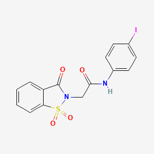 2-(1,1-dioxido-3-oxo-1,2-benzisothiazol-2(3H)-yl)-N-(4-iodophenyl)acetamide