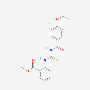 molecular formula C19H20N2O4S B364203 Methyl 2-[(4-propan-2-yloxybenzoyl)carbamothioylamino]benzoate CAS No. 428471-49-2