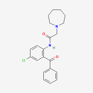 Acetamide, 2-(azepan-1-yl)-N-(2-benzoyl-4-chlorophenyl)-