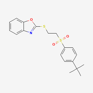 2-[2-(4-Tert-butylphenyl)sulfonylethylsulfanyl]-1,3-benzoxazole