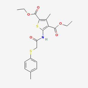 diethyl 3-methyl-5-({[(4-methylphenyl)thio]acetyl}amino)-2,4-thiophenedicarboxylate