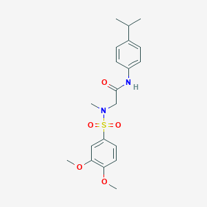 N~2~-[(3,4-dimethoxyphenyl)sulfonyl]-N~1~-(4-isopropylphenyl)-N~2~-methylglycinamide