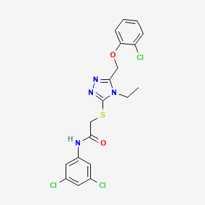 2-({5-[(2-chlorophenoxy)methyl]-4-ethyl-4H-1,2,4-triazol-3-yl}sulfanyl)-N-(3,5-dichlorophenyl)acetamide