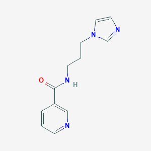 molecular formula C12H14N4O B364210 N-(3-imidazol-1-ylpropyl)pyridine-3-carboxamide CAS No. 101457-19-6
