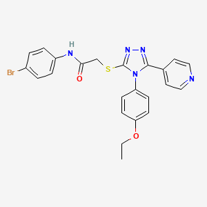 N-(4-bromophenyl)-2-{[4-(4-ethoxyphenyl)-5-(4-pyridinyl)-4H-1,2,4-triazol-3-yl]thio}acetamide