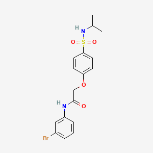 molecular formula C17H19BrN2O4S B3642130 N-(3-bromophenyl)-2-[4-(propan-2-ylsulfamoyl)phenoxy]acetamide 