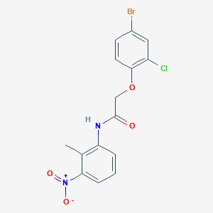 2-(4-bromo-2-chlorophenoxy)-N-(2-methyl-3-nitrophenyl)acetamide