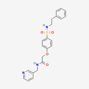 2-[4-(2-phenylethylsulfamoyl)phenoxy]-N-(pyridin-3-ylmethyl)acetamide