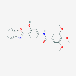 molecular formula C23H20N2O6 B364219 N-[4-(1,3-benzoxazol-2-yl)-3-hydroxyphenyl]-3,4,5-trimethoxybenzamide 