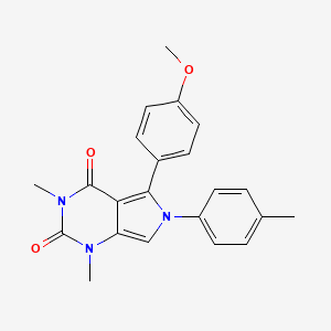 5-(4-METHOXYPHENYL)-1,3-DIMETHYL-6-(4-METHYLPHENYL)-1H,2H,3H,4H,6H-PYRROLO[3,4-D]PYRIMIDINE-2,4-DIONE