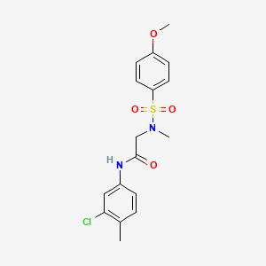 N-(3-chloro-4-methylphenyl)-N~2~-[(4-methoxyphenyl)sulfonyl]-N~2~-methylglycinamide